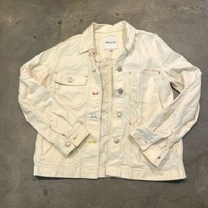 Cream/white jean jacket from Madewell.